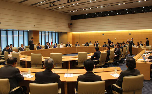 Members of the All Party Japanese Parliamentary Support Group for Tibet during President Dr Lobsang Sangay’s visit to the Parliament in Tokyo on February 20, 2018. Photo: OOT Japan