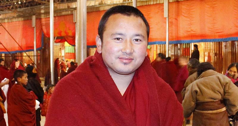 Lobsang Choephel, a Tibetan Buddhist monk from Kirti monastery in Ngaba County, northeastern Tibet. Photo: Lobsang Choephel