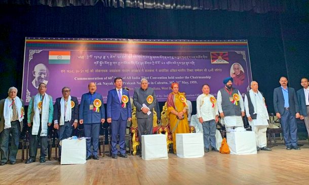 Jagdeep Dhankar, Governor of West Bengal with President Dr Lobsang Sangay, Speaker Pema Jungney and other esteemed guests in Kolkata, West Bengal, India, on December 26, 2019. Photo: Office of Sikyong