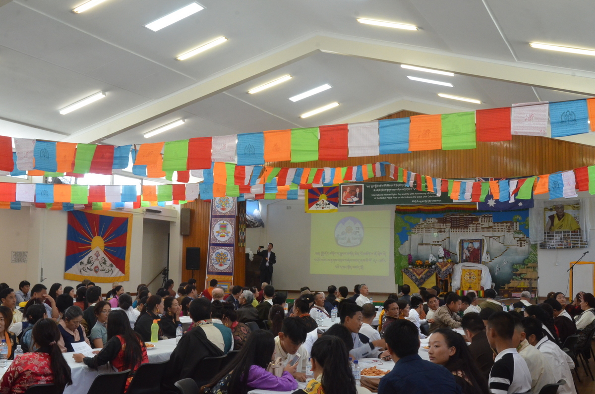 Tibetans in in Sydney, New South Wales, Australia, observe an official function to mark the 29th anniversary of the conferment of Nobel Peace Prize on His Holiness the Dalai Lama, on December 15, 2018. Photo: TPI/Yeshe Choesang