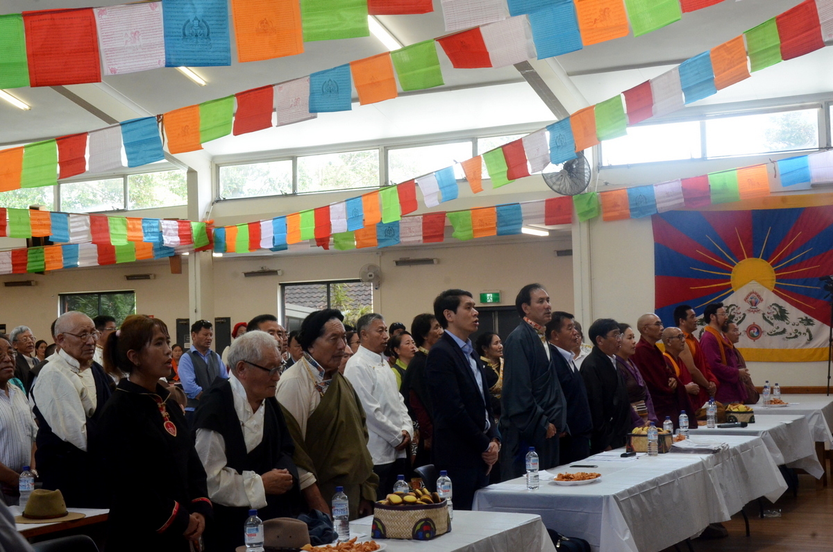 Tibetans in in Sydney, New South Wales, Australia, observe an official function to mark the 29th anniversary of the conferment of Nobel Peace Prize on His Holiness the Dalai Lama, on December 15, 2018. Photo: TPI/Yeshe Choesang