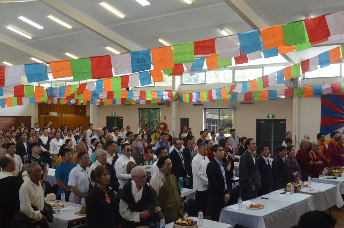 Tibetans in in Sydney, New South Wales, Australia, observe an official function to mark the 29th anniversary of the conferment of Nobel Peace Prize on His Holiness the Dalai Lama, on December 15, 2018. Photo: TPI/Yeshe Choesang