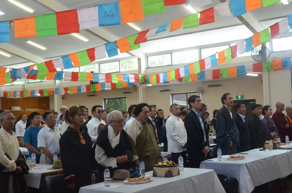 Tibetans in in Sydney, New South Wales, Australia, observe an official function to mark the 29th anniversary of the conferment of Nobel Peace Prize on His Holiness the Dalai Lama, on December 15, 2018. Photo: TPI/Yeshe Choesang