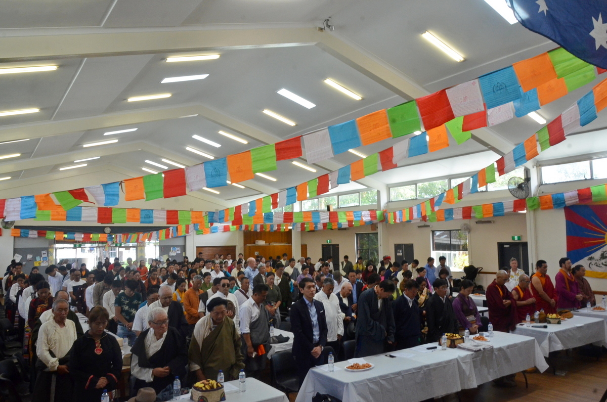 Tibetans in in Sydney, New South Wales, Australia, observe an official function to mark the 29th anniversary of the conferment of Nobel Peace Prize on His Holiness the Dalai Lama, on December 15, 2018. Photo: TPI/Yeshe Choesang