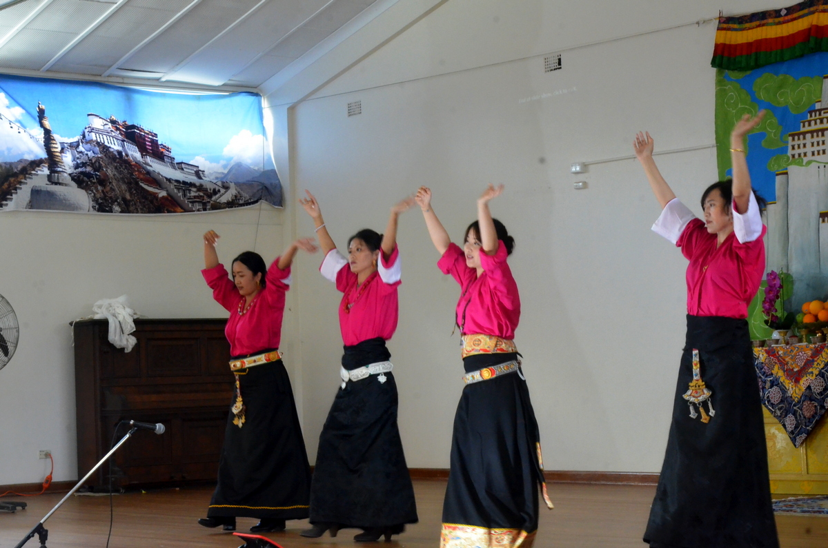 Tibetan cultural performances on the Nobel Peace Prize day in Sydney, New South Wales, Australia, on December 15, 2018. Photo: TPI/Yeshe Choesang