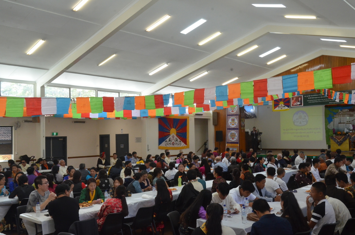 Tibetans in in Sydney, New South Wales, Australia, observe an official function to mark the 29th anniversary of the conferment of Nobel Peace Prize on His Holiness the Dalai Lama, on December 15, 2018. Photo: TPI/Yeshe Choesang