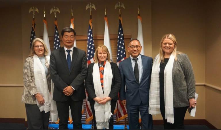 CTA President Dr Lobsang Sangay with high-level representatives of the United States Agency for International Development (USAID).