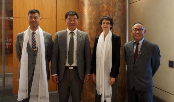 President Dr Lobsang Sangay, Central Tibetan Administration with Ivan Kanapathy, Director for China, Taiwan, and Mongolia, National Security Council (NSC) and Laura Stone, Deputy Assistant Secretary of State, Bureau of East Asian and Pacific Affairs.